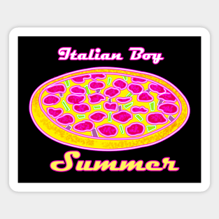 Italian Boy Summer Pizza Design Magnet